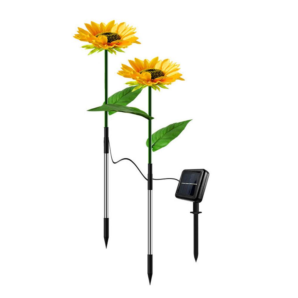 LED Sunflower Lawn Atmosphere Light Easy Installation Solar Decorative Pathway Landscape Lights Automatic Switch for Home Garden