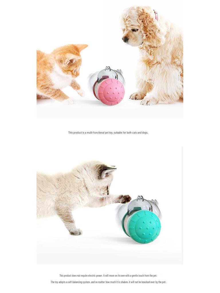 Pet Wobbling Bite-Resistant Food Ball Toy for Dogs and Cats