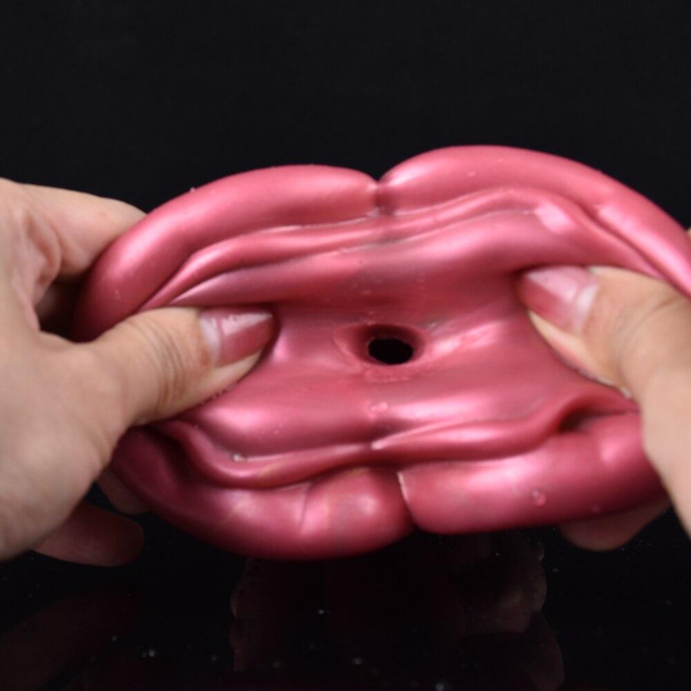 Big Lips Realistic Vagina Oral Sex  Male Handheld Masturbator Artificial Masturbators