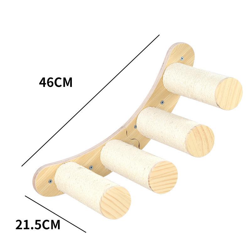 Solid Wood Hanging Hammock for Cats Stable and Steady Wall Mounted Cat Jumping Platform Scratch-resistant Pet Products