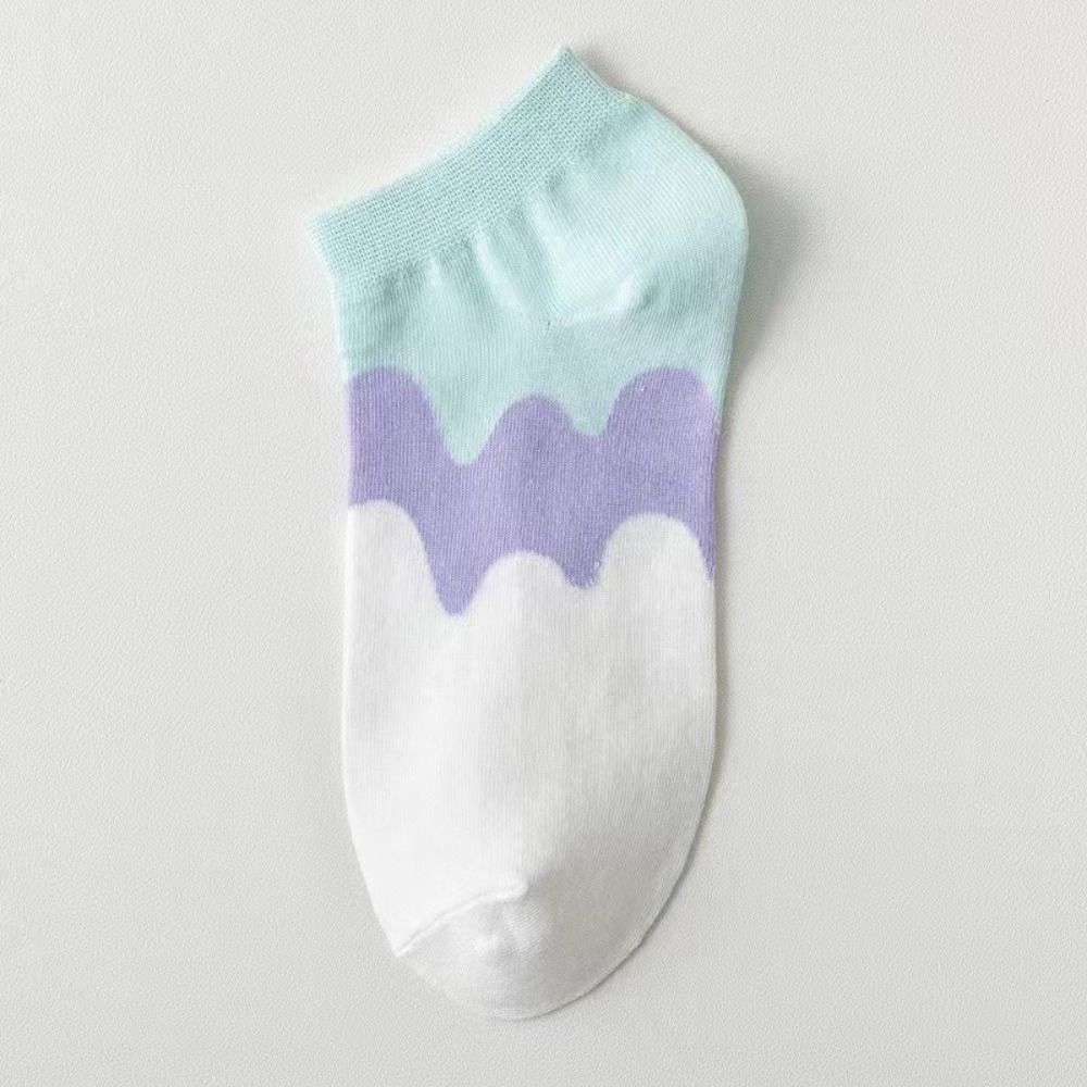 10Pairs Breathable Boat Socks Women Patchwork Invisible Socks Comfortable Cartoon Short Socks  Women