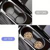 2PCS Car Cup Mat Leopard Pattern Love Pattern Car Anti Slip Cup Mat Creative Car Storage Mat Universal Shock Resistant
