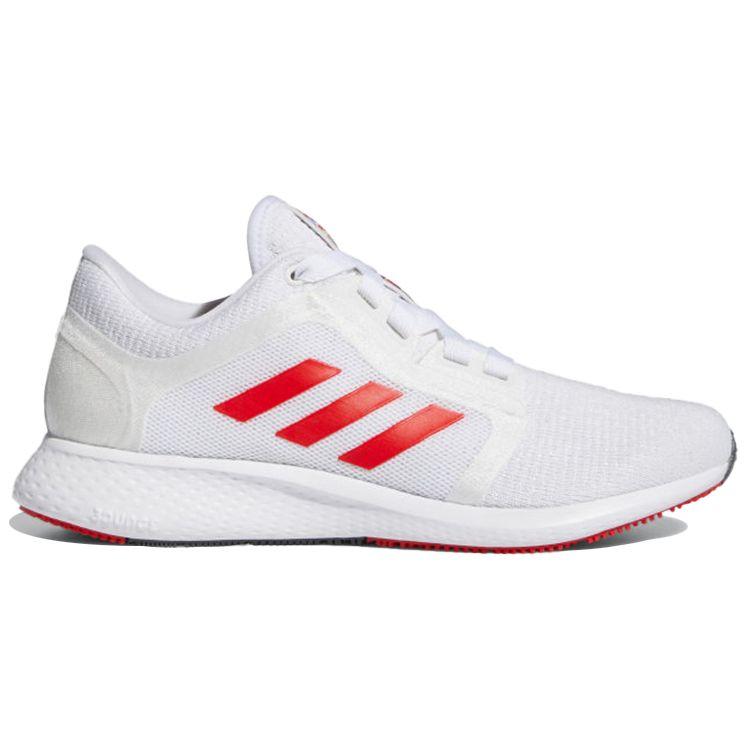 Adidas Edge Lux 4 Comfortable Simple Fabric Durable Shock Absorption Lightweight Low Top Casual Running Shoes Women Sneaker White Red FX9952