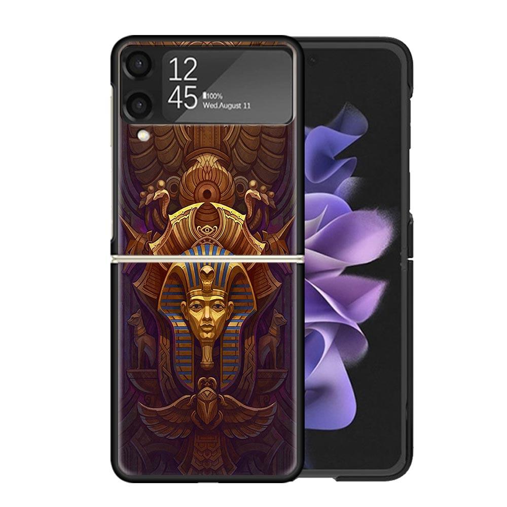 

Egypt Nefertiti Anubis Ankh Pharaoh Cases For Samsung Galaxy Z Flip 4 5 6 7 3 Z Flip7 Flip6 Flip4 Flip5 Flip3 5G Hard Shockproof Samsung Z Flip 5