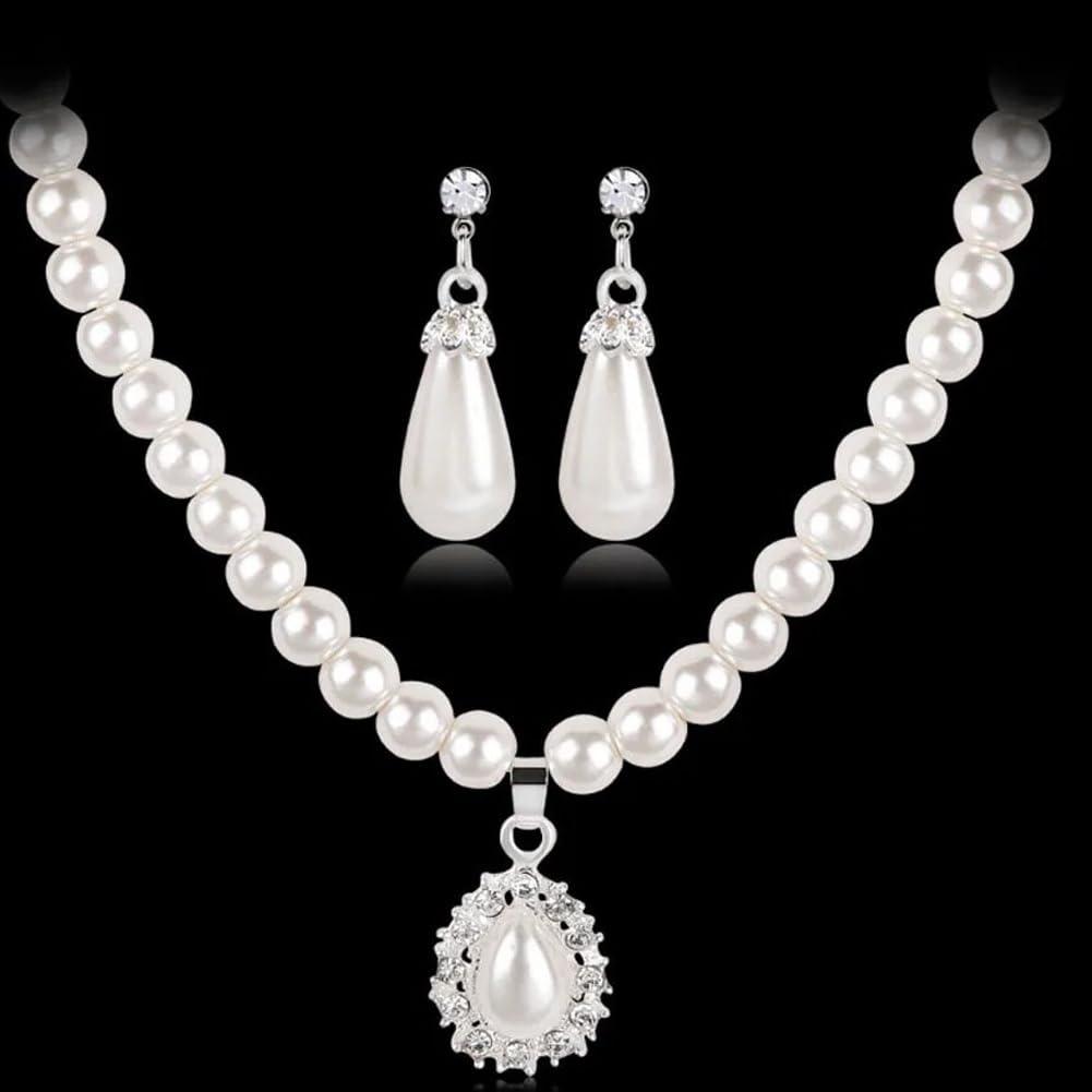 Nieuwste Stijlvol Design Fancy Parel Ketting Sieradenset voor Dames