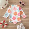 Kids Baby Girl Swimsuits Summer 2024 Floral Long Sleeve Zipper Ruffles Jumpsuit Swimwear Beachwear Bathing Suits