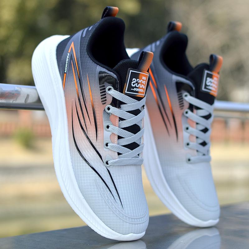 Men's Ice Silk Mesh Casual Sports Shoes Anti-Slip Running Shoes Men's Comfortable and Breathable Shoes