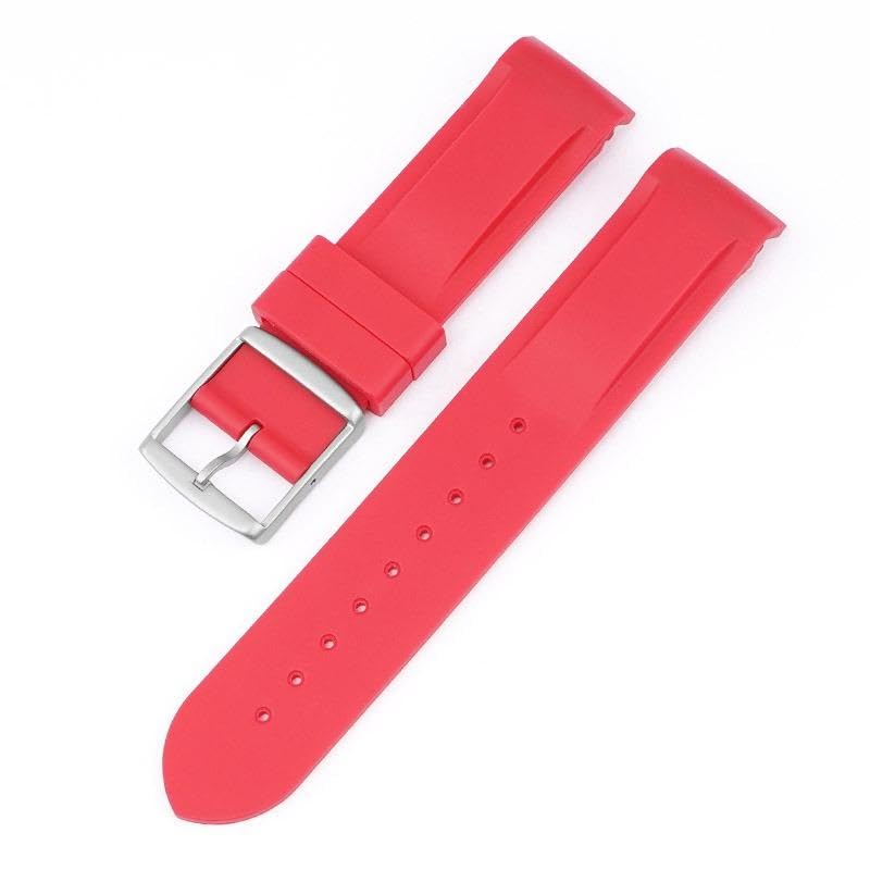 King Watch Strap Compatible with Omega Swatch X Rubber Belt with BA Buckle for Moonswatch Watch Replacement Rubber Strap 11 Colors 20mm a Genuine