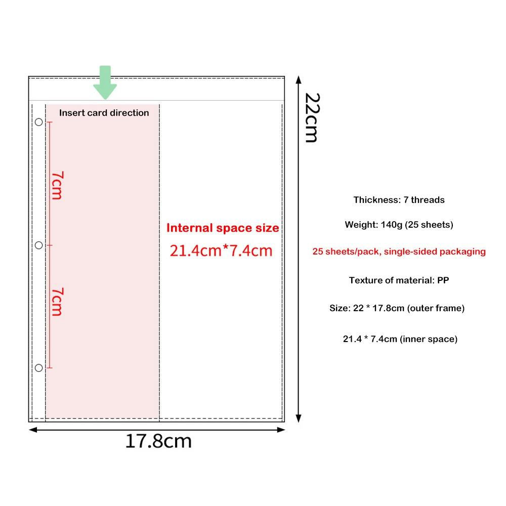 10 шт. або 25 шт. прозорих аркушів підшивки для фотокарток Kpop із кількома кишенями Фотоальбом для фото