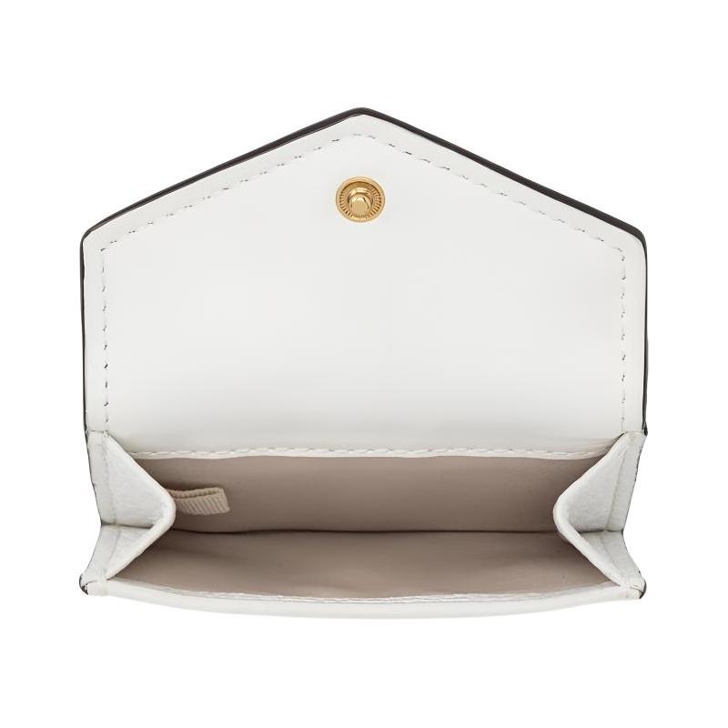Michael Kors Charm POP Gold Hardware Accessories Cowhide Wallet Small Size Women's Optical White