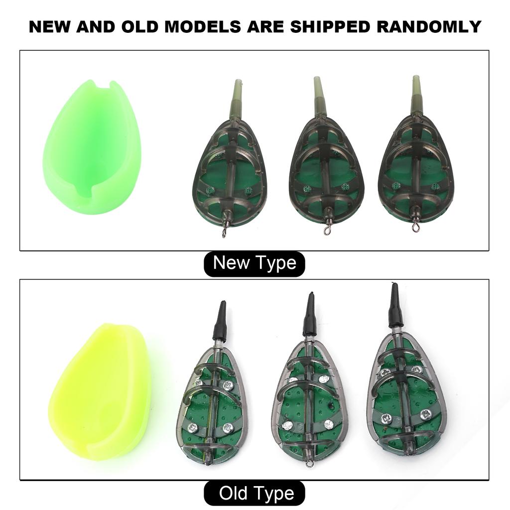 Carp Fishing Baits Feeder Mould Set Device Fishing Feeder Tool 30 40 50 60g Fishing Accessory(30g+40g+50g)