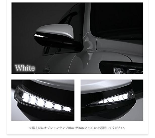 AVEST VerticalArrow Sequential LED Door Mirror Turn Signals for Toyota Harrier 60 Series (White)