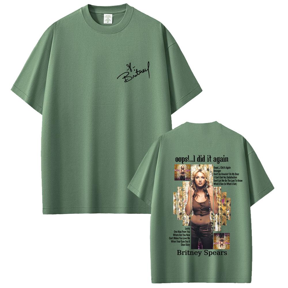 Britney Spears Oops I Did It Again Grafické tričko z alba Pánské Dámské Módní Vintage Oversized Krátký Rukáv Trička Streetwear