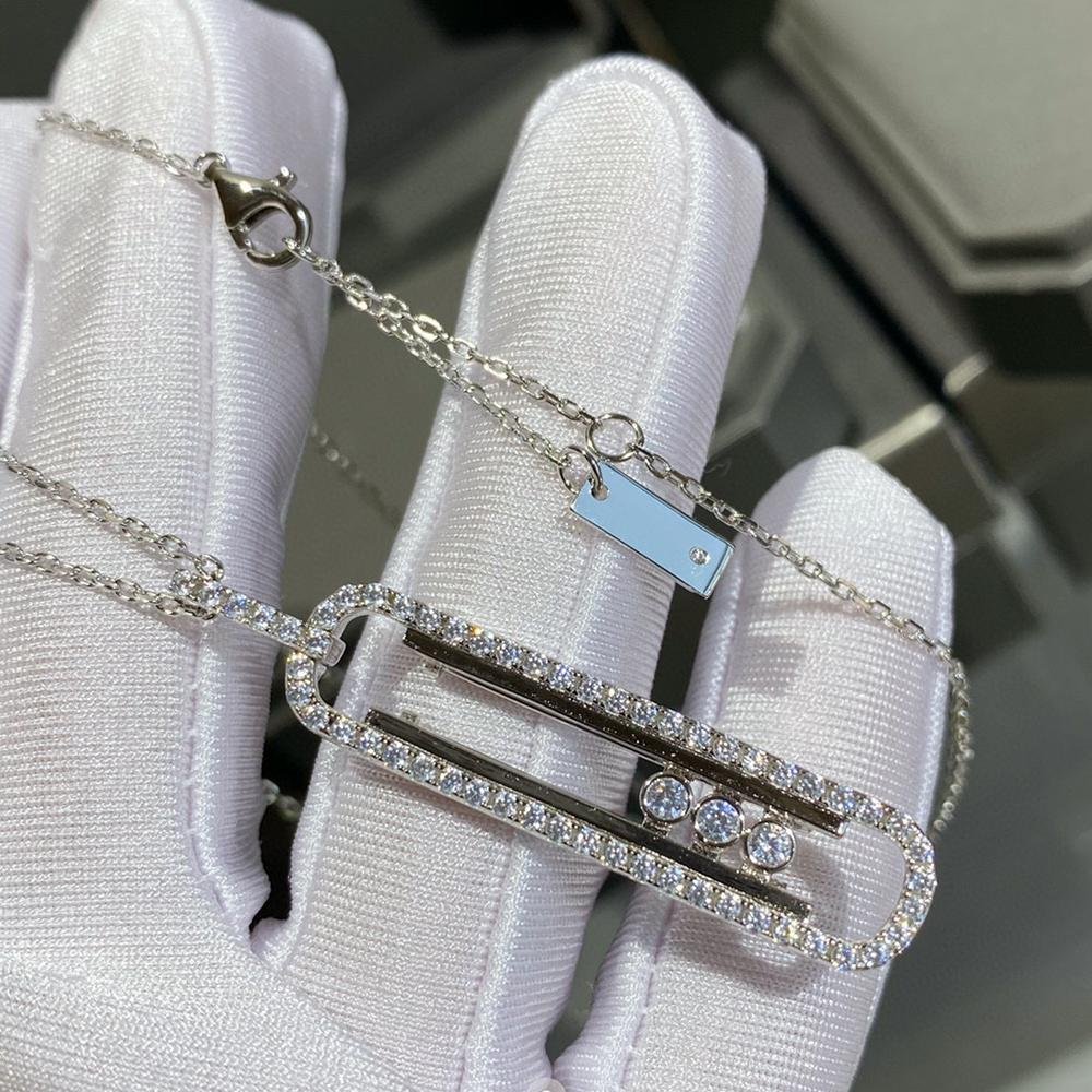 

Musla Pure 925 Sterling Silver Jewelry For Women Slider Necklace Move Diamond Round Pendant Rose Gold Wedding Hot Summer Design Яскраво-рожевий