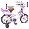 Kids  Bicycle with Training Wheels 12 Inch for Ages 2 4 Purple