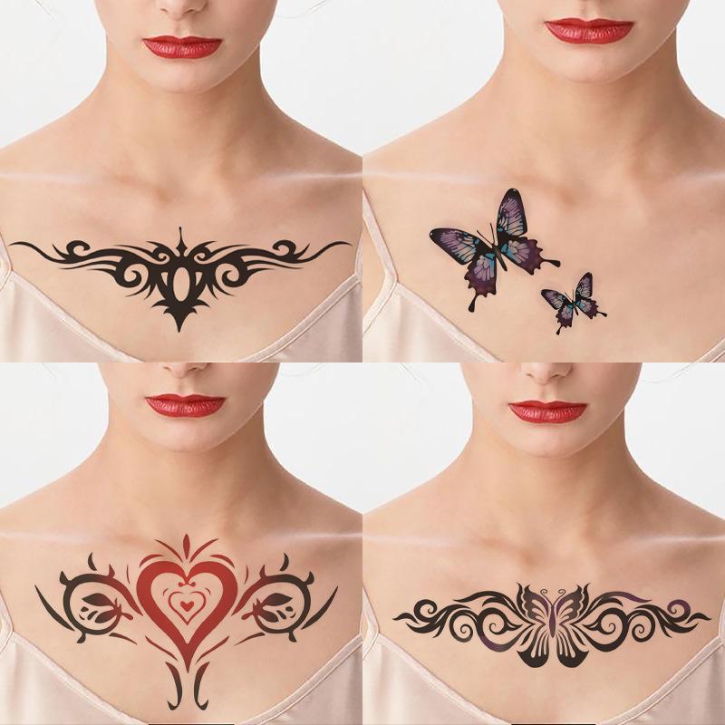 Tattoo Sticker Waterproof Succubus Love Red Lips Temporary Tattoo Tattoo