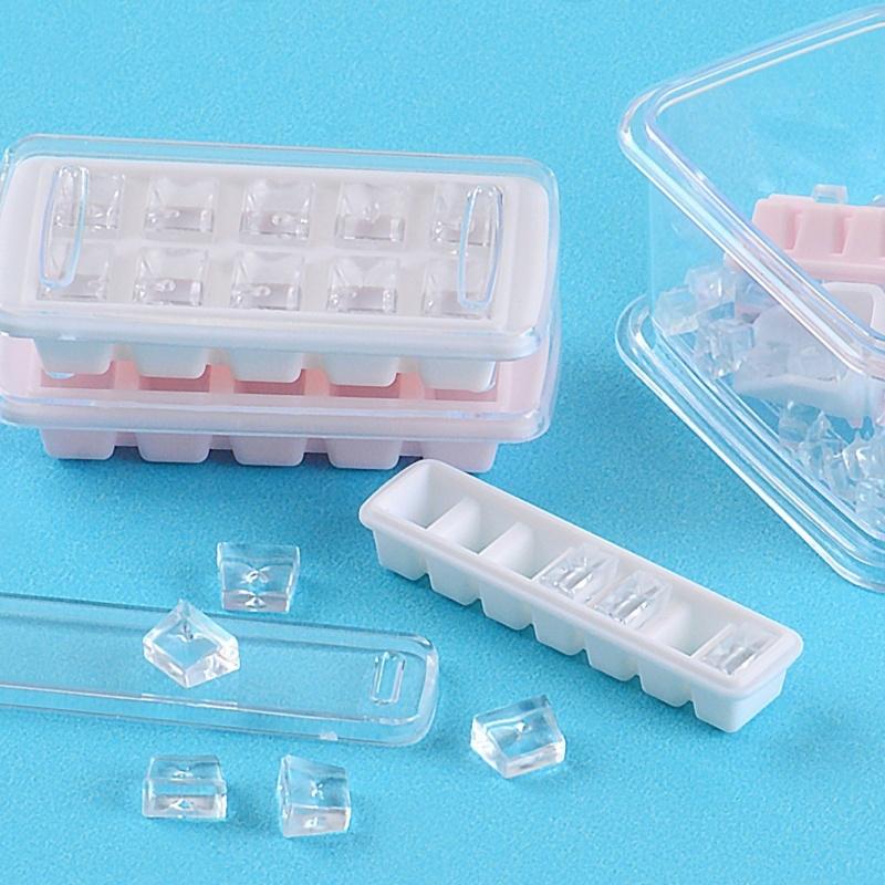 2Pcs Girl Toy New Miniature Dollhouse Food Ice Scoop With Ice Cube Storage Box Model Toys For Doll Accessories