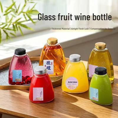 Frosted Transparent Baijiu Bottle – Small Glass Jar for Home-Brewed Fruit Wine & Beverages