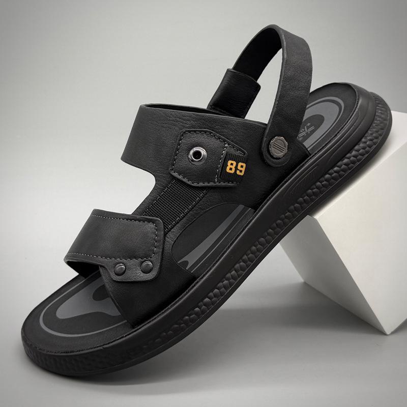 Men s Genuine Leather Non-slip Breathable Outdoor Sandals & Flip-flops Size 38