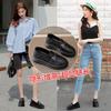 New women's shoes lazy two wearing sandals women's leather casual half slippers women