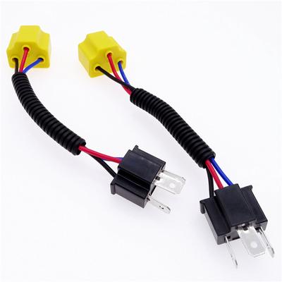 2Pcs für H4 Auto Nebel Glühbirne Licht Sockel Scheinwerfer Weiblichen Zu Männlichen Kabelbaum Adpater Basis Led-lampe adapter Auto Zubehör