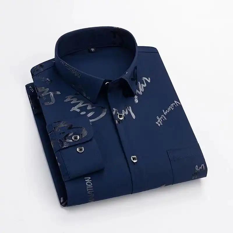 Men's Long Sleeve Plaid Dress Shirt Slim Fit Business Casual Button Down Shirt