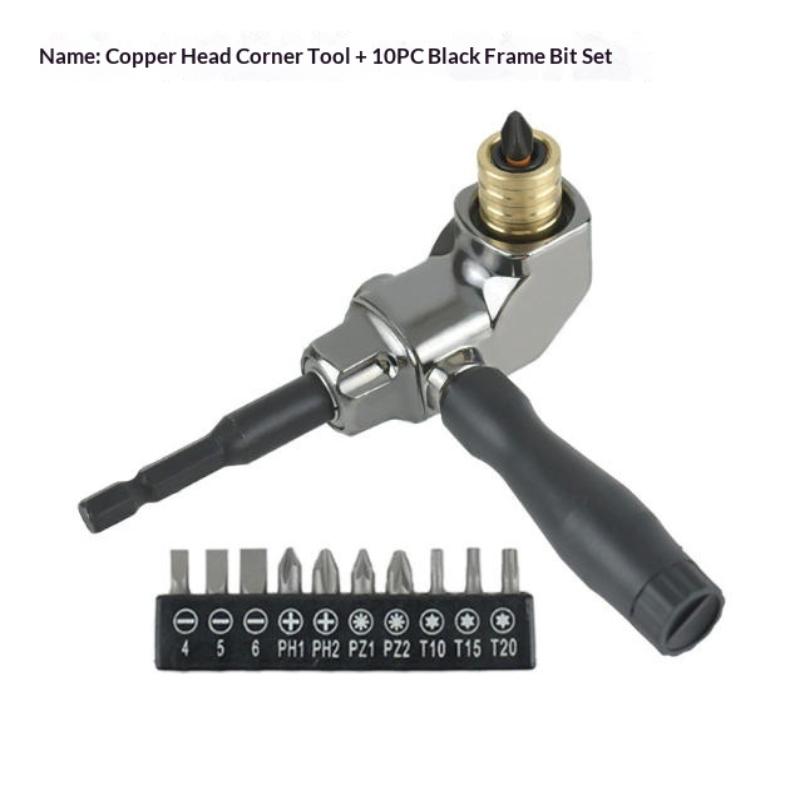 1/11Pcs Hand Tools Self-Locking Right Angle Screwdriver Holder Drive Bit Angle Extension Electric Screw Driver Angle Driver