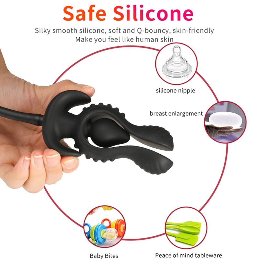 Inflatable Anal Plug Flower Shape Butt Anus Dilator Expander Dildo for Unisex Gay Sex Prostate Massager