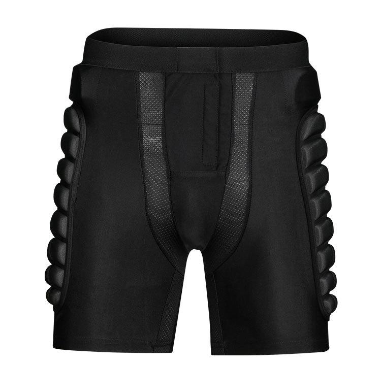 

Roller skiing hip pants skateboarding ice skating anti-drop anti-collision fart pad outdoor cycling sports hip protection s size чёрный