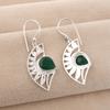 Green Onyx Gemstone 925 Sterling Silver Handmade Jewelry Earring 1.5" Gift For Women CE-26-19
