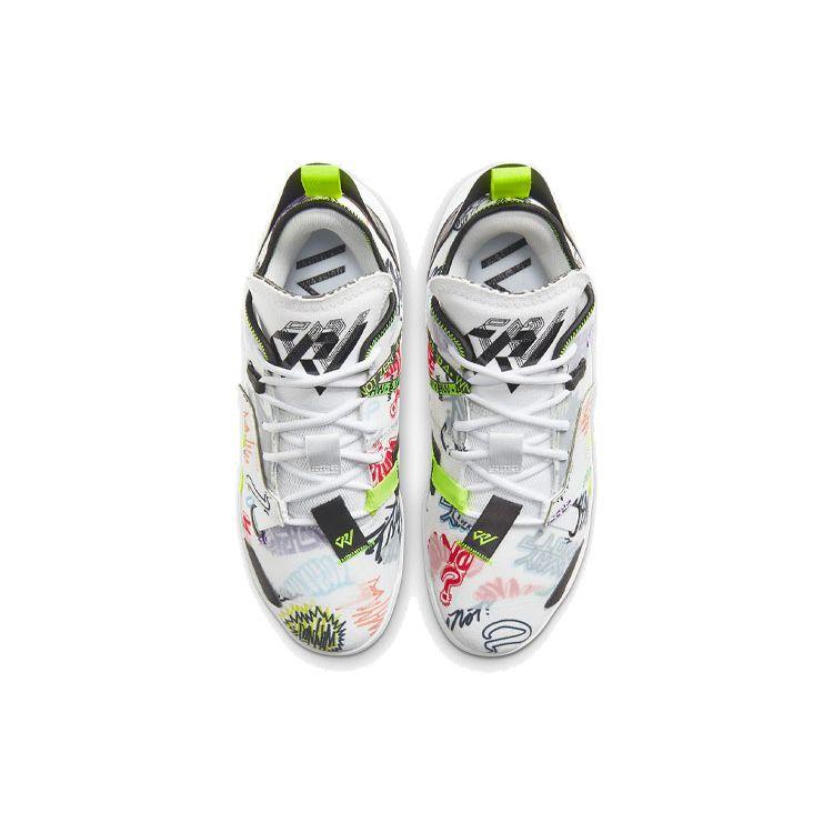 Air Jordan Why Not Zer0.4 Graffiti Scarpe da Ginnastica da Uomo Bianco Polvere di Fotoni Volt DD4887-007