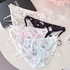 Ladies Spring and Summer Cute Cartoon Printed Ice Silk Low Waist Underwear