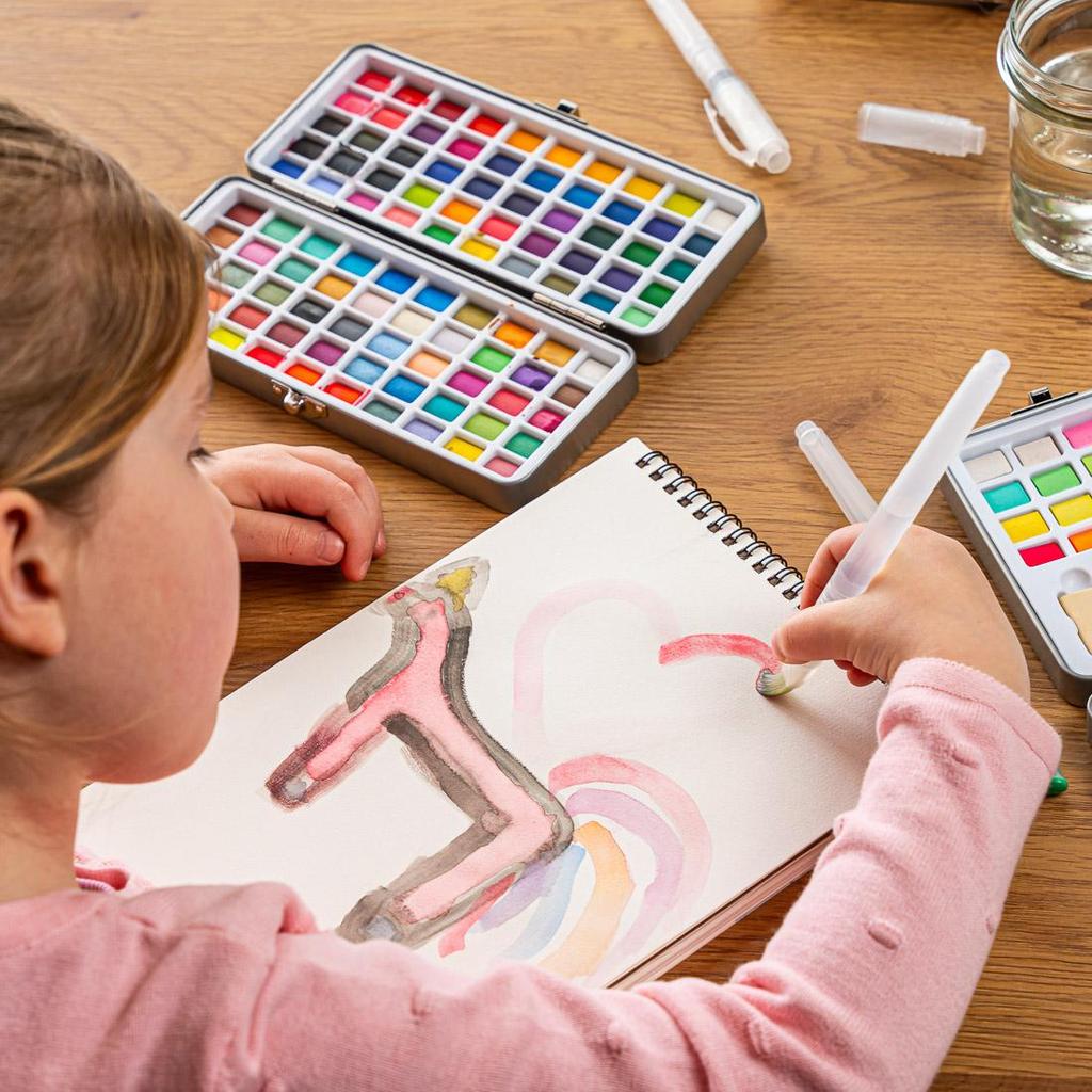 Carta per Pittura ad Acquerello Disegno Scarabocchio A5+, 30 fogli