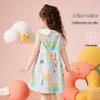 ASK JUNIOR 2025 Summer Girls' Forest Series Sleeveless Doll Collar Dress