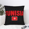 Printing Tunisia Flag Heritage Tunisian Pride Pillowcase Fabric Cushion Cover Decorative Roots Pillow Case Cover Home Zippered