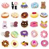 50 Original Donut Cartoon Stickers - Cute, Waterproof for Journals, Notebooks, Water Bottles, and Phones