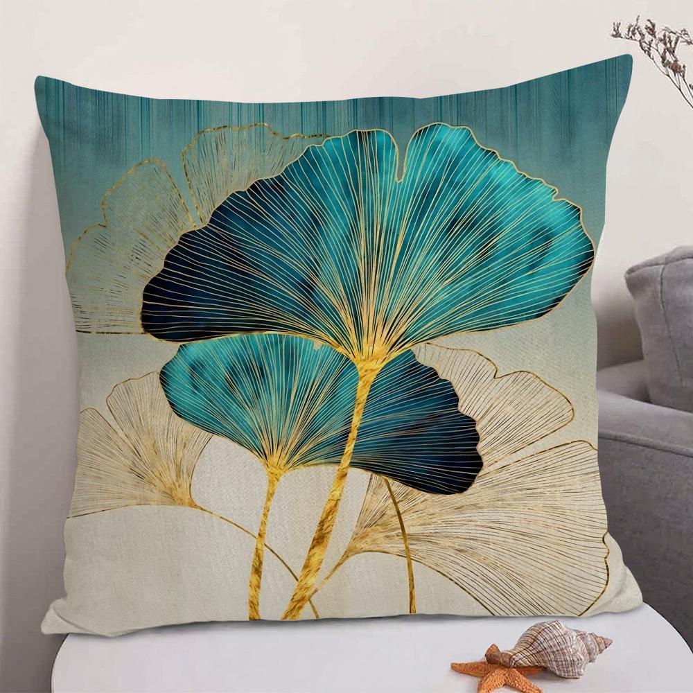 Oil Painting Floral Elegant Cushion Cover Natural Linen Organic Fabric DoubleSided Printing Sofa Home Decor Gift Pillow Case