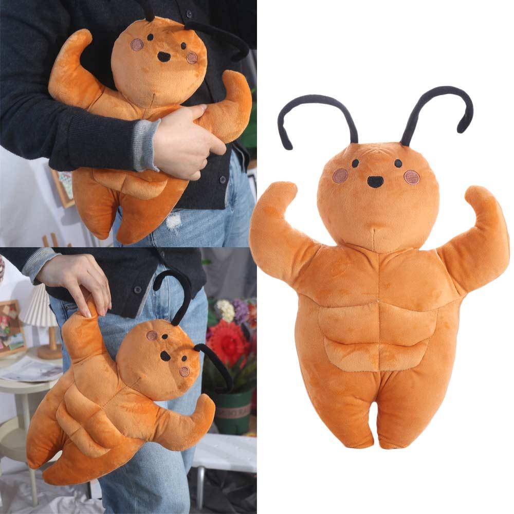 Abdominal Muscles Cockroach Plush Toys Y2K Cockroach Stuffed Dolls Muscle Cockroach Doll  Kids