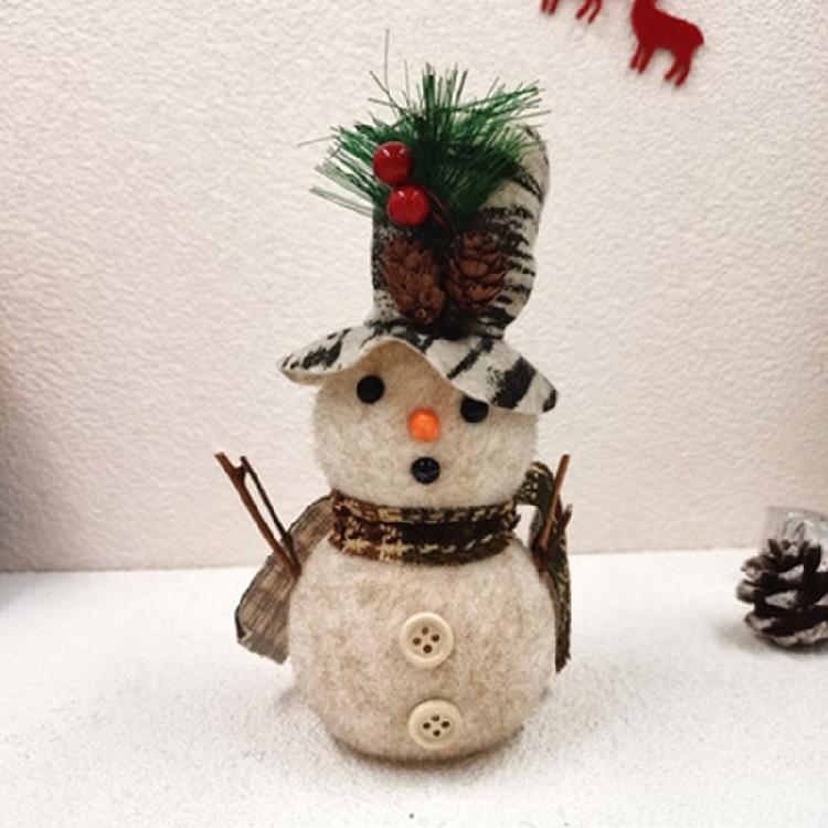 Toys Decoration Christmas Plush Snowman with Hat Gifts for Kids Favors House