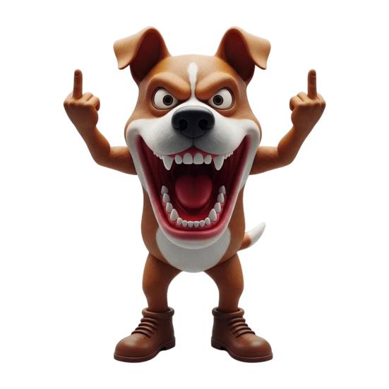 Angry Animal Figurine Resin Flip The Bird Animal Ornament Desktop Middle Finger Animal Statue for Home Office Desk Shelf Decor