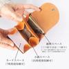 Rolling Mini Wallet, Tochigi Leather, Made in Japan, Holds 7 Cards, 10 Bills, and 25 Coins (Camel)