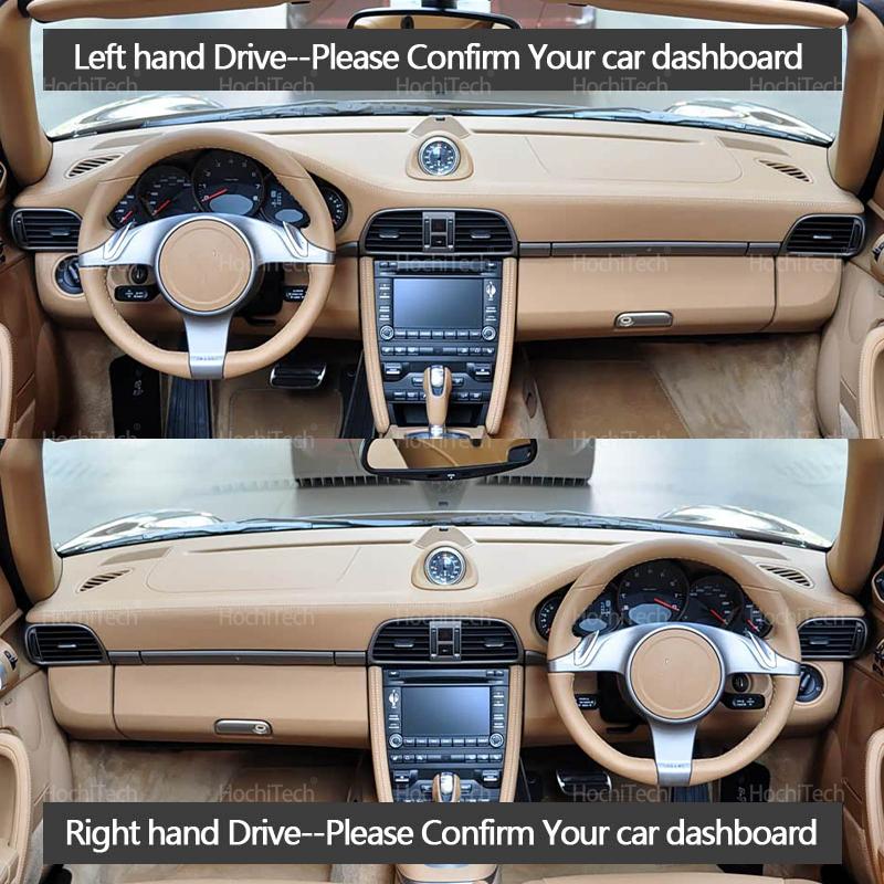 Car Dashboard Cover Avoid Light Pad Trument Platform Cover Mat Carpet for Porsche 911 997 GT3 2004-2011 2006 2007 2008 2009