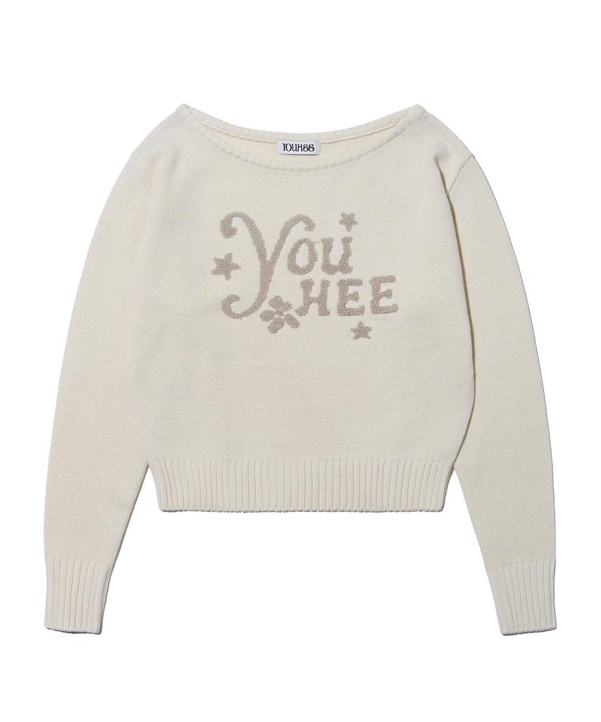 YOUHEE Youhee Off-Shoulder Knit Ivory