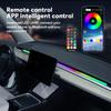 Für Tesla Model 3 Y 2021-2023 Armaturenbrett Ambientebeleuchtung USB-Anschluss Bluetooth APP-Steuerung Mehrfarbige Innenraumdekoration Auto Zubehör