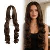 80cm Long Curly Brown Cosplay Wig Natural Looking Comfortable Synthetic Lace Wig for Daily Wear Weekend Trip & Lolita Dress-up