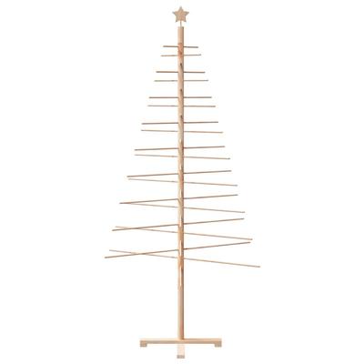Wooden Christmas Tree for Decorating 210 Cm Solid Pine Wood