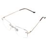 RSINC Rimless Light Weight Flexible Frame Eyeglass Spectacle for Men and Women  Ladies Sports Square Golden - Brown GSJ078 54-18-140 Golden OD