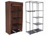 Textile Cabinet With 6 Shelves Mira - Dark Brown