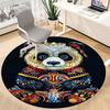 1pc Panda Embroidery Office Round Area Rug, Under Office Chairs Bedroom Living Room Home Decor, Room Deco