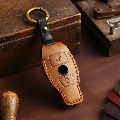 Akcesoria do etui na kluczyk samochodowy Smart Key do Mercedesa Benz ABCE GL S GLA GLK CLS Class AMG W204 W205 W212 W463 W176 Pokrowiec skórzany